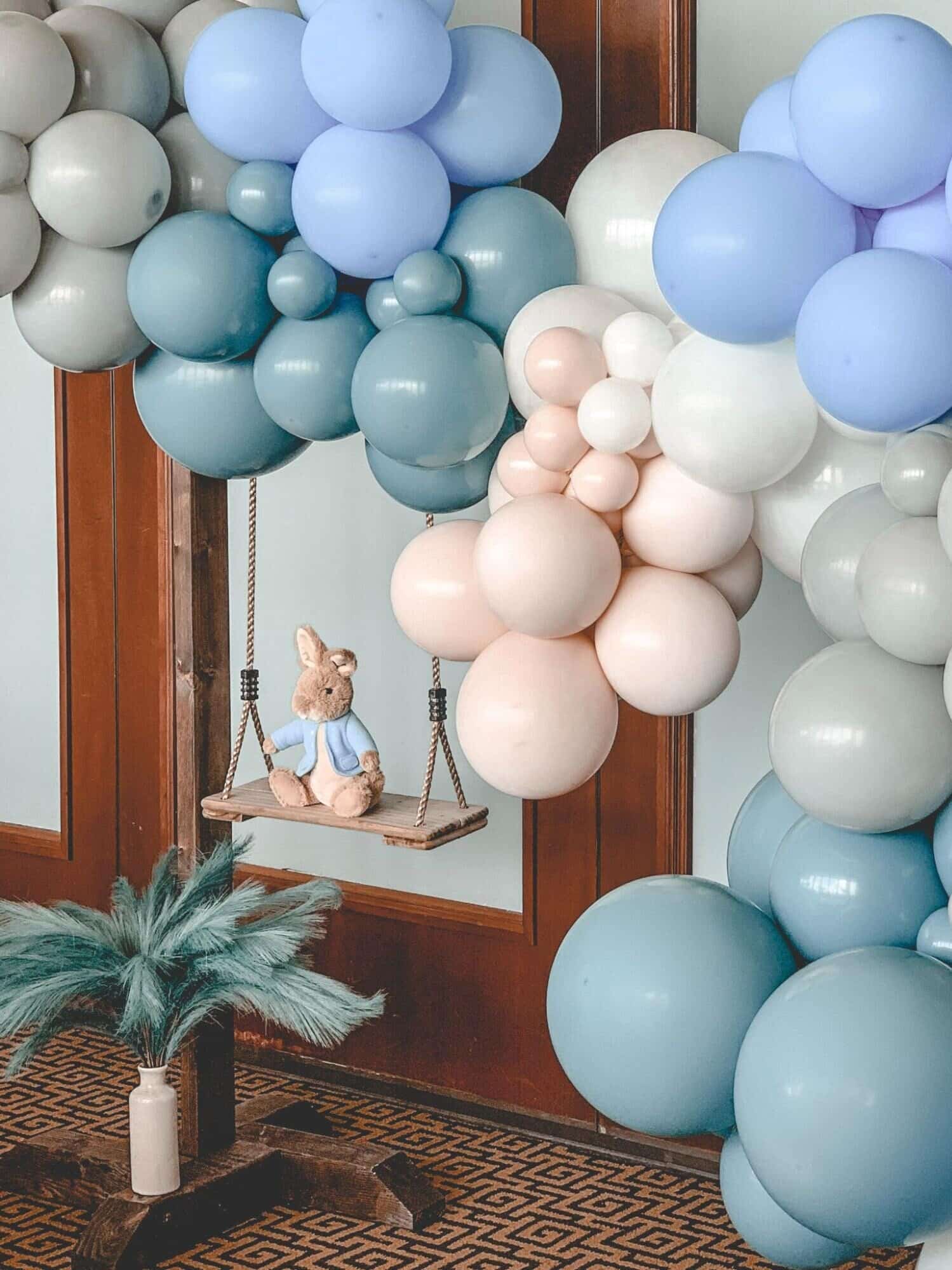 Balloon arrangement for baby shower event planned by L'élite Events